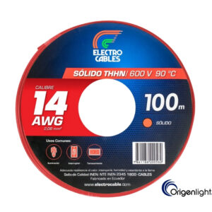 CABLE SOLIDO # 14 THHN ROJO ELECTROCABLES