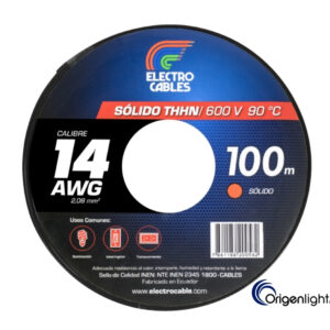 CABLE SOLIDO # 14 THHN NEGRO ELECTROCABLES