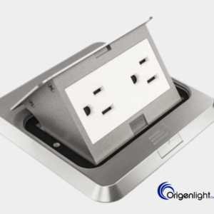 TOMACORRIENTE DE PISO CUADRADO PLATEADO AQUA MAV